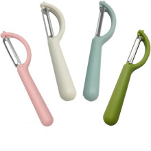 JUDASTAR 4-Pack Fruit and Vegetable Peelers, Ergonomic Handle, Carbon Steel Blade, Multicolor