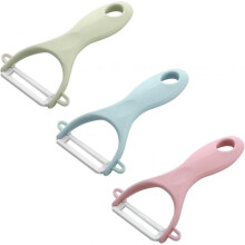 Set of 3 Vegetable and Fruit Peelers, Polypropylene/Ceramic, Multicolor, 12.4x7.7cm