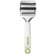 Leski Vegetable and Fruit Slicer, Plastic with Stainless Steel Grater, Anti-Slip Handle, 22 x 6.5 cm White