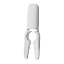 Leski 5-in-1 Multifunctional Bottle Opener Peeler Vegetable Fruit Cleaner Can and Jar Opener 17.5x5x3cm White