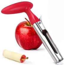 Supertina Apple Corer and Slicer, Stainless Steel Sharp Blades, Red, Easy to Use, Kitchen Fruit Cutter