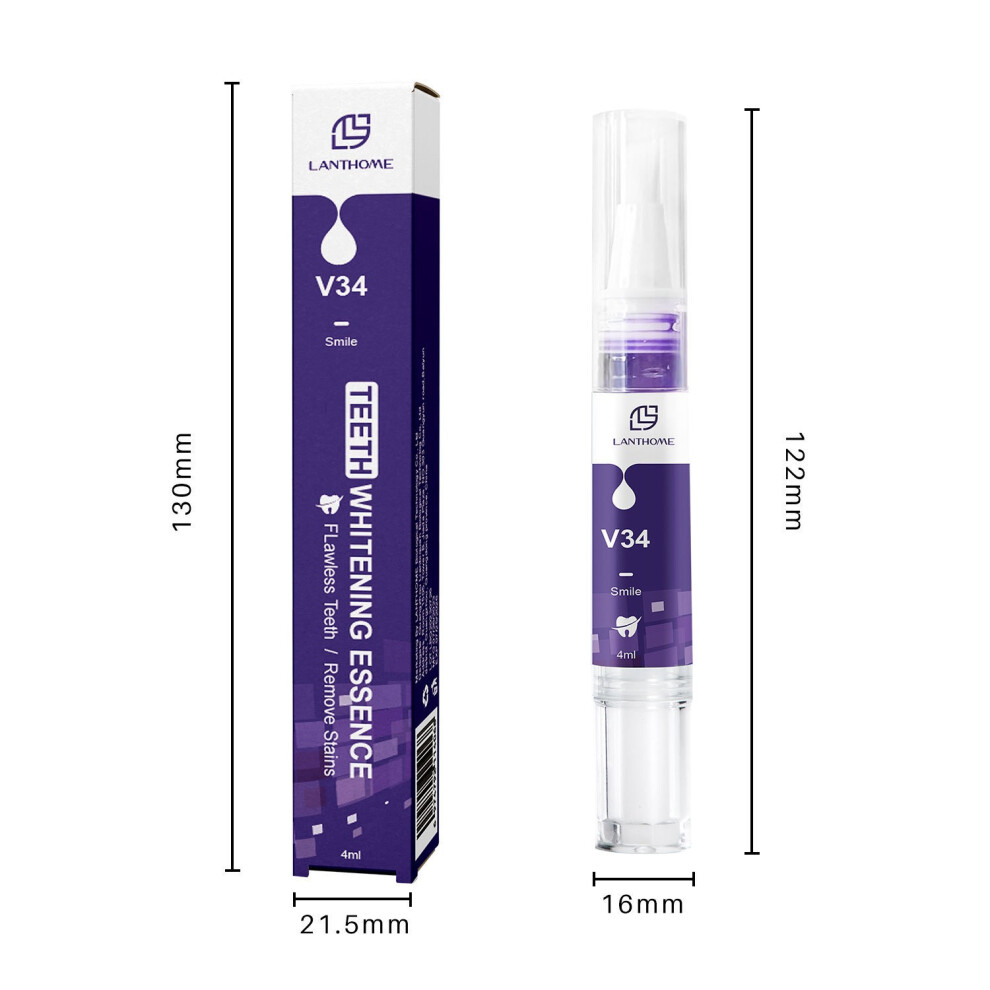 (2PCS) V34 Teeth Whitening Pen - 4ML Brightening & Cleaning Gel Serum