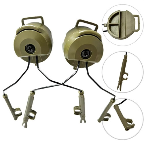 (Black) Tactical Headset Bracket Helmet ARC Rail Adapter For Comta II Series Headset 1