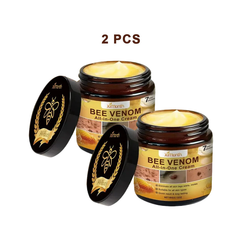 (2PCS) 60G Bee Venom All-In-One Cream for Skin Tags, Warts & Moles Treatment