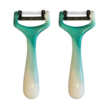 RKA Set of 2 Curatator Solingen – Vegetable and Fruit Peeler, Potato Peeler, Green and White – Kitchen Utensils