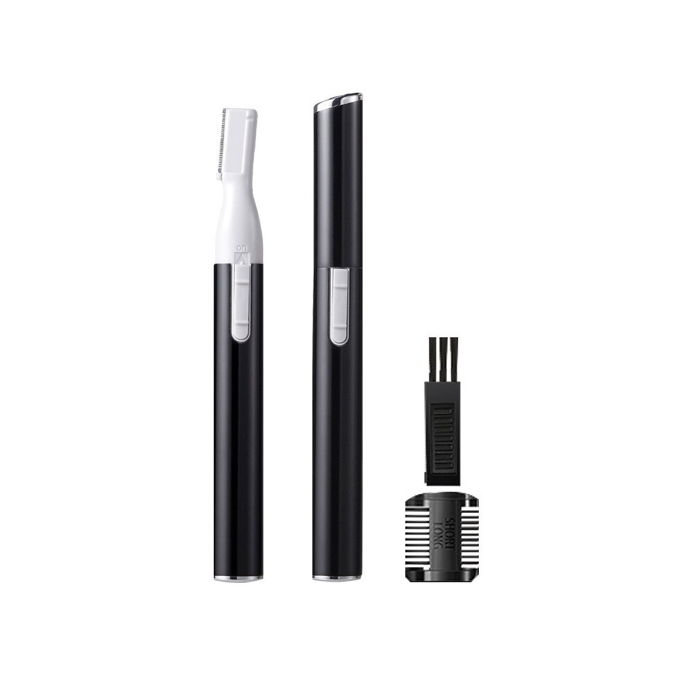 (Black) Ladies Electric Eyebrow Trimmer & Facial Hair Remover Razor