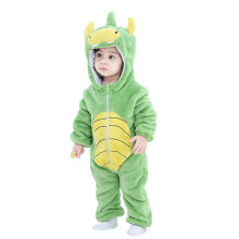 (green dinosaur, 100) Cartoon Animal Jumpsuit for Kids - Lion, Cow, Rabbit
