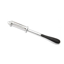 2-in-1 Vegetable Peeler, Multifunctional Flippy Peeler with 2 Blades for Peeling and Slicing, Sharp Tip for Coring, 18cm Stainless Steel, Silver/Black