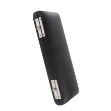 Schwarze Piccolo-Aufbewahrungsbox Leder