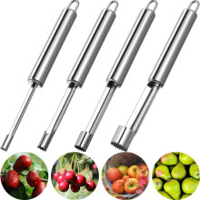 BOMSTOM 4-Piece Stainless Steel Fruit Baller Set, 4 Sizes, Silver