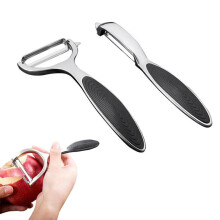 RDWESZOD 2-in-1 Swivel Vegetable Peeler and Fruit Peeler Stainless Steel Blade Plastic Handle Kitchen Tool
