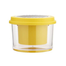 Manual Vegetable Chopper Baby Food Grinder Multifunctional Kitchen Gadget Easy Clean Easy Disassemble Stainless Steel Yellow Vaxiuja