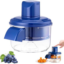 Electric Fruit and Vegetable Washer Rqiurpn 5 Stainless Steel Blades 2 Speeds Rechargeable 1200mAh 220x200mm Blue