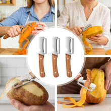 Curatitoare Legume Multifunctionale Otel Inoxidabil 3-Piece Set, 2 in 1, Sharp, Bottle Opener Kitchen Tool