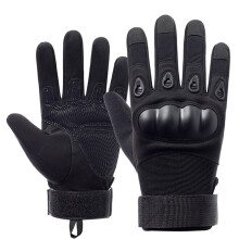 (Black L) Outdoor Sports Motorcycle Army Fan Gloves Touch Design Sports Protective Fitness Motorcycle Hunting Full Finger Hiking Gloves