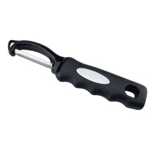 Dual Blade Stainless Steel Fruit and Vegetable Peeler Ergonomic Non-Slip Handle Black Kitchen Utensil