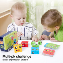 Gesichtswechsel-Puzzle, 16 Würfel, 72 Karten