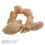 1St Lichtbruine Elastische Organza Haarring Elegant En Glad 2