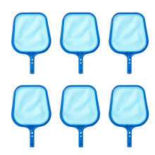Lot de 6 épuisettes de piscine - Râteau à feuilles à mailles fines et récupérateur pour le nettoyage des piscines hors sol