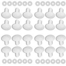 24 jeux de vis et rondelles de roue en plastique (C55) - Kit de remplacement pour aspirateurs de piscine 180/280