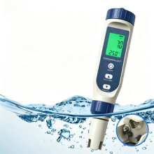 Multifunksjonell 5-i-1 vanntester: pH-, TDS-, EC-, saltinnholds- og temperaturmåler med høyfølsom sonde og vanntett design