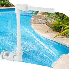 Verstellbarer Pool-Wasserfallbrunnen für Aufstell- und Einbaupools – Passend für 1,5"-Gewinde-Rücklaufdüsen, Wassersprinkler