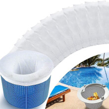 60er-Packung Poolskimmer-Filtersocken – Ultrafeines Netz für Aufstell- und Einbaupoolkörbe