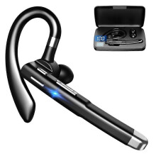 Auricolare Bluetooth monoauricolare con gancio per l’orecchio, uso professionale, riduzione del rumore, batteria fino a 8-10