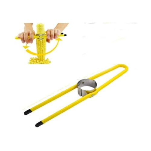 Stainless Steel Corn Stripper Manual Corn Sheller Sharp Teeth Ergonomic Design Kitchen Tool Silver