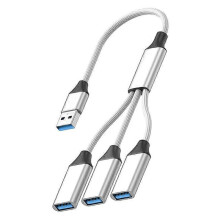 Lot de 2 répartiteurs USB-A vers USB-A pour extension et connexion de périphériques, compact et pratique