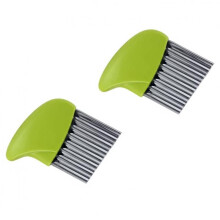 2-Pack Stainless Steel Vegetable and Fruit Cleaning Brush Set, Green/Silver, 11x10cm, Kitchen Essential Cleaning Tool