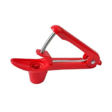 Manual Cherry/Olive Pitter, Single Hole Design, 20.5cm Stainless Steel Blade, ABS Handle, Red Kitchen Tool