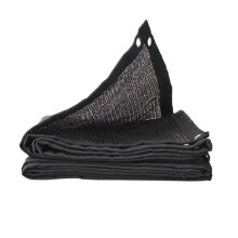 Copertura per Canile Nera 6' X 3', Tessuto Ombreggiante con Blocco UV '80%, Telo A Rete con Occhielli per Recinto per Cani, Penna per Cani
