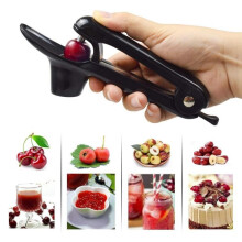 Flo Kitchen Accessories Cherry Pitter, 1 Hole, for Cherries/Olives, Black