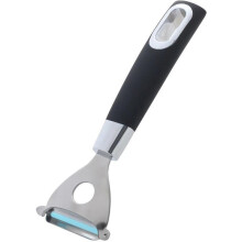 Fackelmann Monaco 25960 Stainless Steel Peeler, Black, 18.9 cm, Professional Kitchen Tool