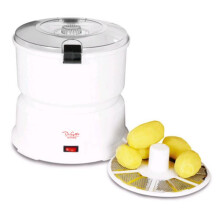 De Gusto Electric Potato Cleaner with Salad Spinner 1kg Capacity 2-Min Quick 26x26cm Kitchen Multi-Use