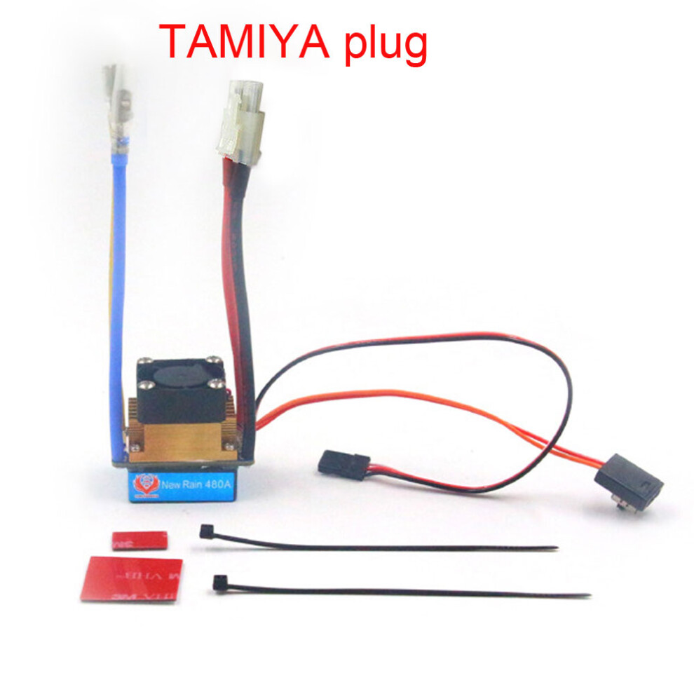 (Tamiya Plug) Brushed Esc 480A Waterproof 3 Modes For 540 550 775 Motor Rc Car Truck Crawler 413590153061
