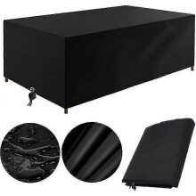 Garden Table Cover Outdoor Furniture Cover 213x132x74cm, Waterproof Garden Table Cover Furniture Protection Cover Rectangular Garden Furniture Cover (