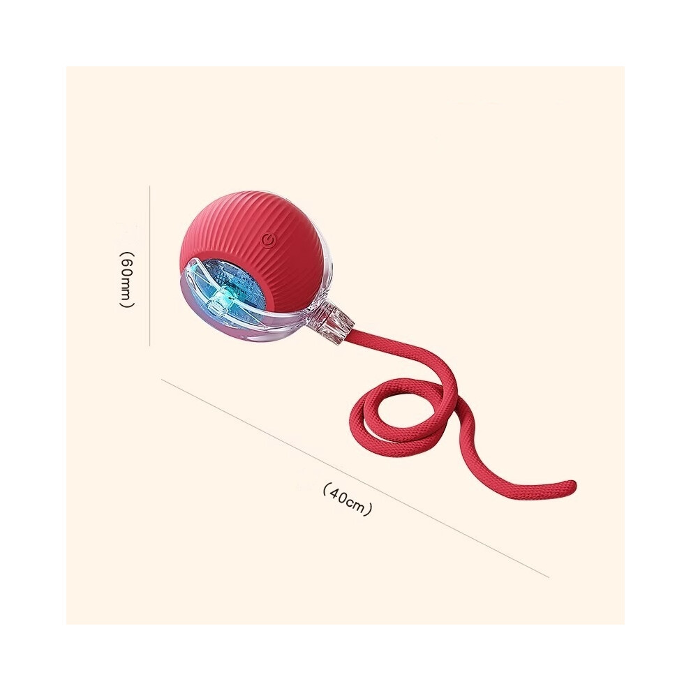 (Red) Automatic Rolling Ball Smart Pet Toy - Electric Self-Moving Interactive Game For Cats, Dogs & Kittens Red 115295262467