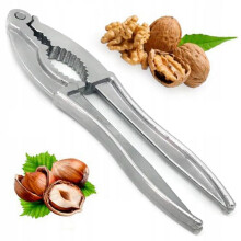 Nut Cracker Metal Silver, Strong Nut Opener, Nut Sheller Kitchen Tool, Household Nutcracker with Non-Slip Handle