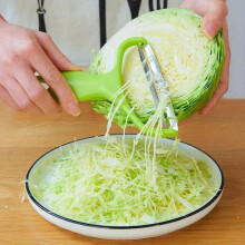 Vegetable Peeler Plastic - Sharp Stainless Steel Blade, Ergonomic Handle, Easy to Clean, Compact, Green