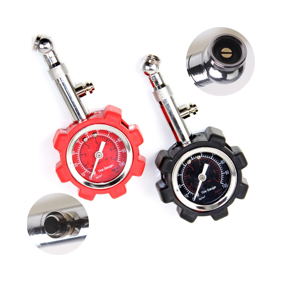 (Red) Portable Heavy-Duty Mechanical Tire Pressure Gauge For Cars, Trucks, And Suvs 113121650778