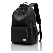 (Red) (Black) Unisex Waterproof Rucksack With USB Charging Port
