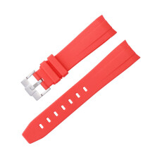 (Red, 22MM) Rolex Black & Green Water-Resistant Watch with Arc Mouth Silicone Strap 20/21/22MM