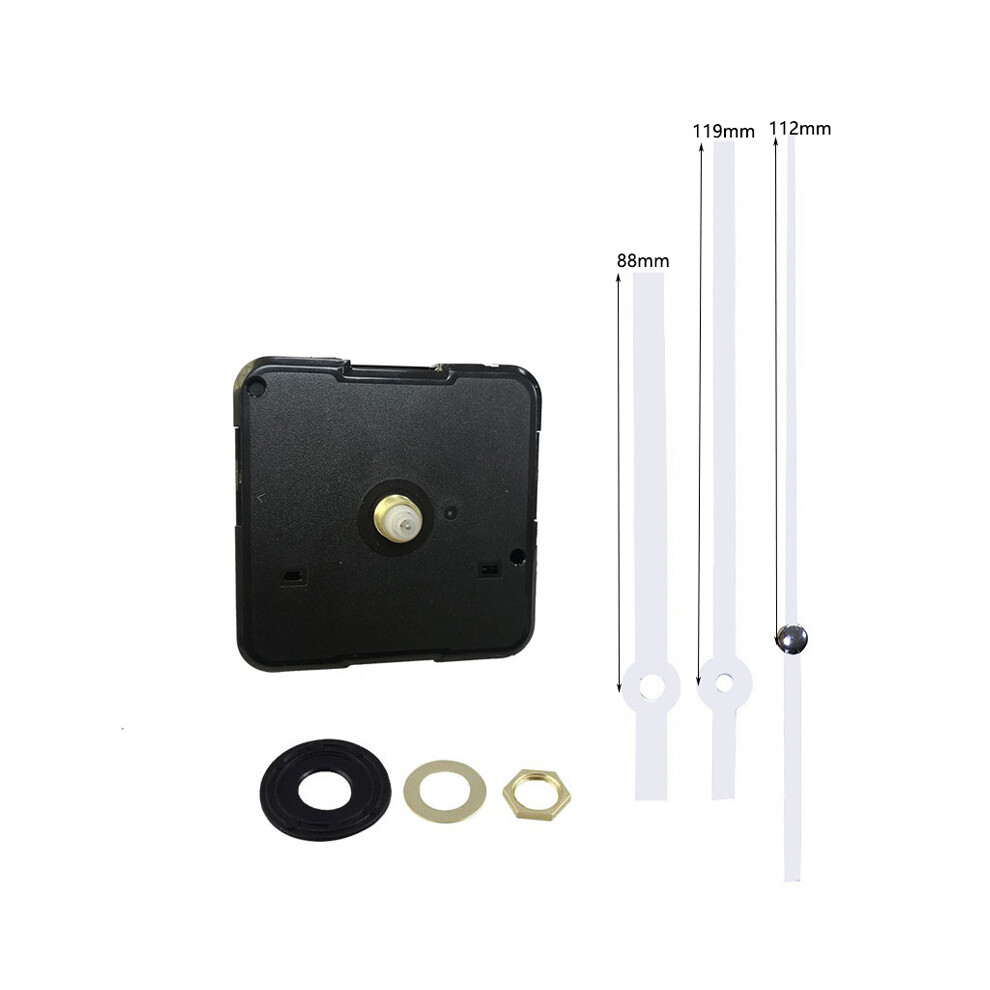 (White) Silent Quartz Wall Clock Movement For Diy & Repair Projects 113121169959