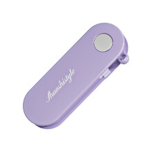 Leski Folding Vegetable Peeler, Multifunctional Stainless Steel Blade, Purple ABS Handle, Portable Fruit Peeler, 3.6 x 9.1 cm