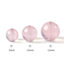 (8MM) 4PCS Natural Pink Crystal Gemstone Round Spacer Beads 8MM 10MM 12MM
