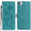 (iPhone 16e, Green) for iPhone 16e Wallet Case Rose Pattern Imprinted Leather Flip Stand Phone Cover 1