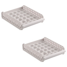 1St Plastic Eiercontainer Met Antislip Basis Voor Koelkast