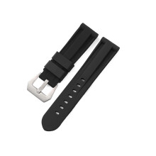 (Black, 26mm) Interchangeable Silicone Straps Compatible for Panerai Watches
